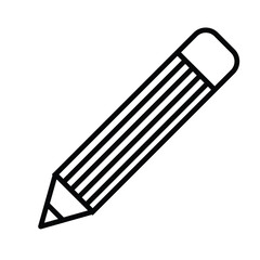 Pencil flat icon. Single high quality outline symbol of graduation for web design or mobile app. Thin line signs of education for design logo, visit card, etc. Outline logo of school