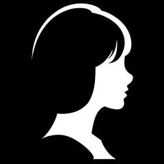 girl face side view icon