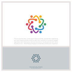 Global Community Logo Icon Elements Template. Community human Logo template vector. Community health care. Abstract Community logo