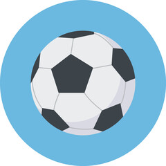 Naklejka premium soccer ball. sports icon vector, sports icon png, sports symbols. athletics, fun, game, exercise, play, physical activity, basketball and pong racket vector icon design.