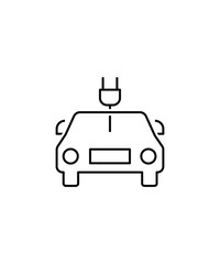 electric car icon, vector best line icon.