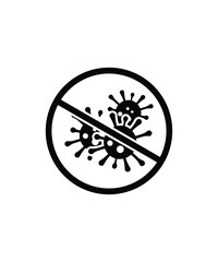 no virus icon, vector best flat icon.