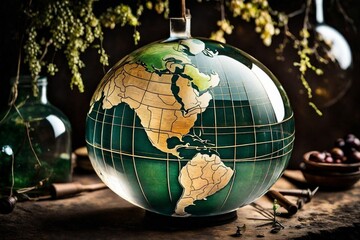 the world in the form of globe