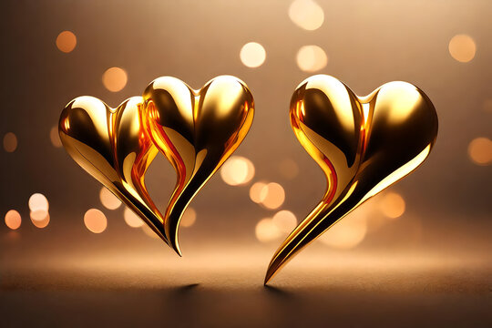 Cuore, cuori simbolo di amore, amicizia, del giorno di San Valentino. Immagine astratta e di fantasia.