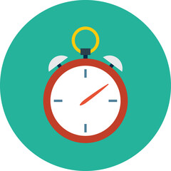 red alarm clock. sports icon vector, sports icon png, sports symbols. athletics, fun, game, exercise, play, physical activity, basketball and pong racket vector icon design.