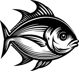 Obraz premium Pompano Fish icon 11
