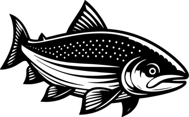 Fototapeta premium Pink Salmon icon 11