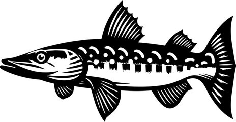 Pike Fish icon 5 - obrazy, fototapety, plakaty