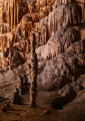 The cave Postojna Cave in Slovenia.