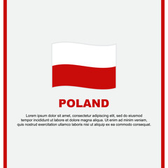 Poland Flag Background Design Template. Poland Independence Day Banner Social Media Post. Poland Cartoon
