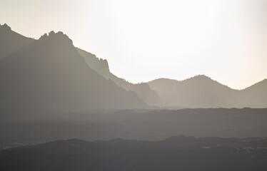Landscape of Teide National Park .