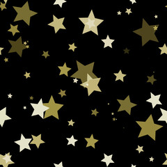 Seamless golden stars spangled high resolution banner