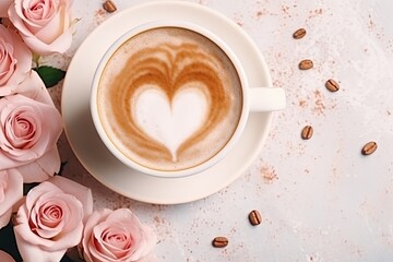 cup of coffee with heart