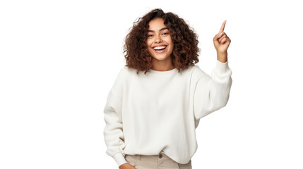 Elation Point: Radiant Young Woman Sharing a Moment of Excitement