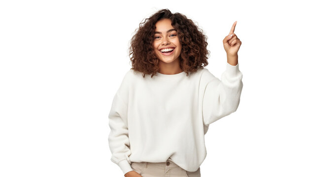 Elation Point: Radiant Young Woman Sharing a Moment of Excitement