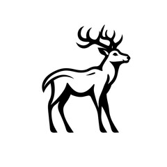 Transparent Deer Illustration, line art, silhouette
