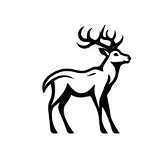 Transparent Deer Illustration, line art, silhouette