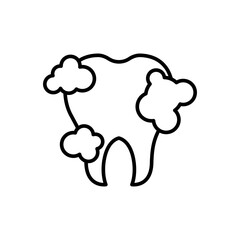 Clean teeth icons, dentist minimalist vector illustration ,simple transparent graphic element .Isolated on white background