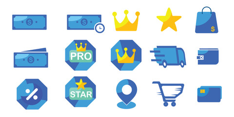 sales icon in green, blue design vector for buying and selling needs, eps 10