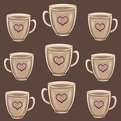 seamless coffee pattern