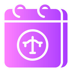 Fototapeta premium calendar gradient icon