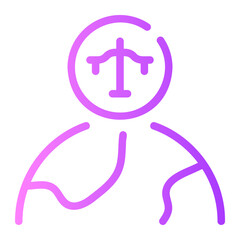 Obraz premium international law gradient icon