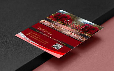 Luxury Red business card  - obrazy, fototapety, plakaty