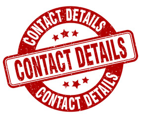 contact details stamp. contact details label. round grunge sign