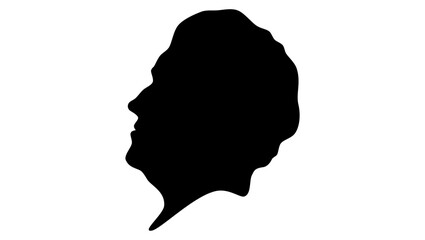 Michel Ney, black isolated silhouette