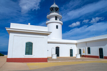 building of a nautical lighthouse, Menorca.