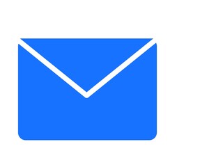 blue mail envelope icon 