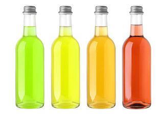 Set of bottles with soft drink