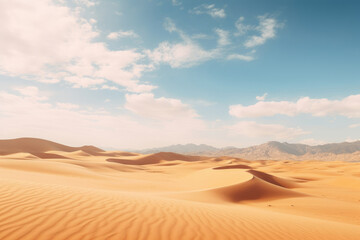 Fototapeta na wymiar Blue dune nature desert dry hot adventure travel horizon landscape sky sand