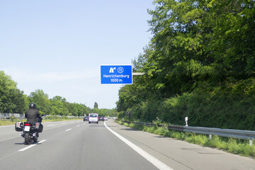 Autobahn 2 Ausfahrt 11 Henrichenburg in Richtung Hannover