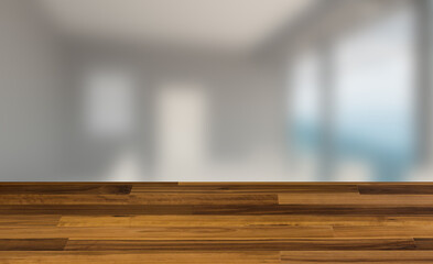 Elegant office interior. Mixed media. 3D rendering.. Mockup.   Empty paintings. Texture Wooden parquet. Flooring. Seamless.
