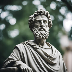 stoic, philosopher, contemplation, stoicism, thought, modern, renaissance, Greek, statue, philosophy, sculpture, thinking, history, ancient , Marble statues, Stoic philosophy, Marcus Aurelius