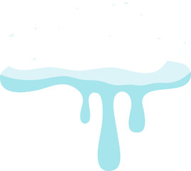 Big Winter sale banner set. Blue banner with snow cap on winter background with snow and snowflakes. Winter Offer, Big Sale, Shop Now. Vector illustration.