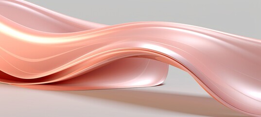 Peach Fuzz Tones. Abstract 3D Shapes in Smooth Background for Design Projects and Digital Artwork