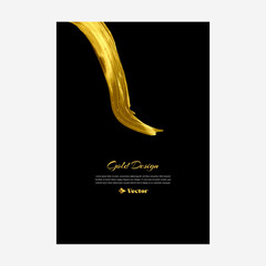 Vector Black and Gold Design Templates set for Luxury Brochures, Flyers,  Applications, Online Services, Typographic posters, Logo presentation, Banners. Golden Abstract Modern Background