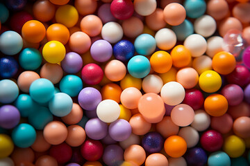 Obraz premium There were piles of colorful beads.