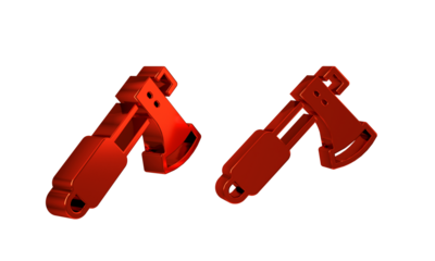 Red Wooden axe icon isolated on transparent background. Lumberjack axe.