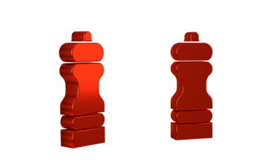 Red Pepper icon isolated on transparent background. Cooking spices.