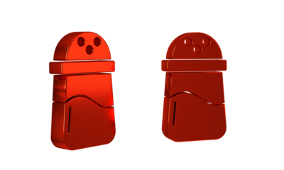 Red Salt icon isolated on transparent background. Cooking spices.
