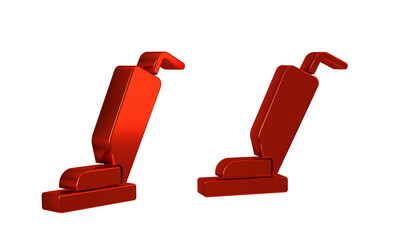 Red Vacuum cleaner icon isolated on transparent background.