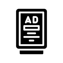 Fototapeta premium poster glyph icon