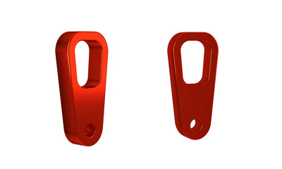 Red Pumice for feet icon isolated on transparent background. Foot cleaning. Skin beauty cosmetology leg care.