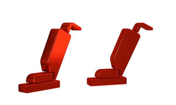 Red Vacuum cleaner icon isolated on transparent background. - Powered by Adobe