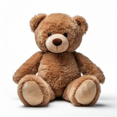 Obraz premium Plush teddy bear isolated white background