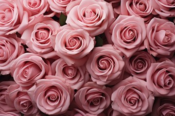 Fototapeta premium Pink rose flowers bouquet for valentine's day.