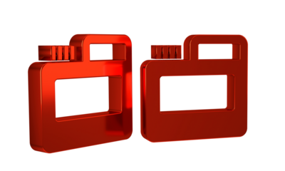 Red Paint, gouache, jar, dye icon isolated on transparent background.